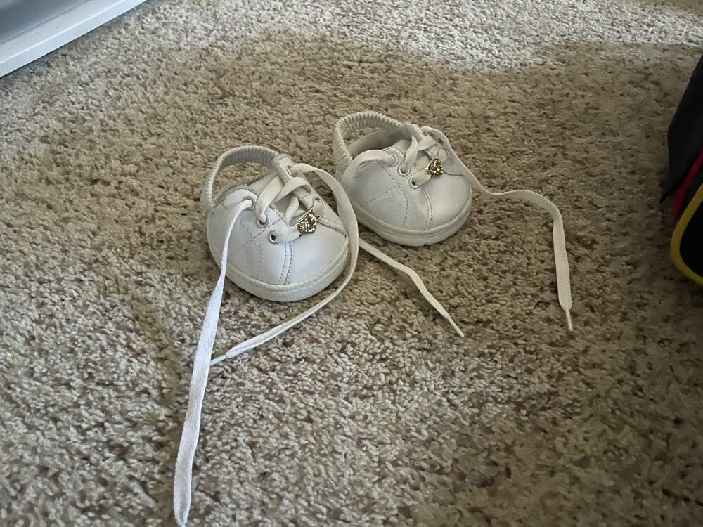 Build a Bear white tennis shoes